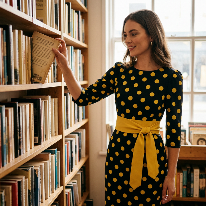Konila – Elegantes Retro-Kleid Mit Polka-Punkte