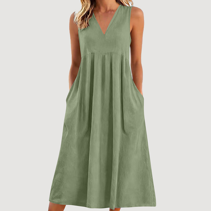 Milanie – Ärmelloses Midikleid