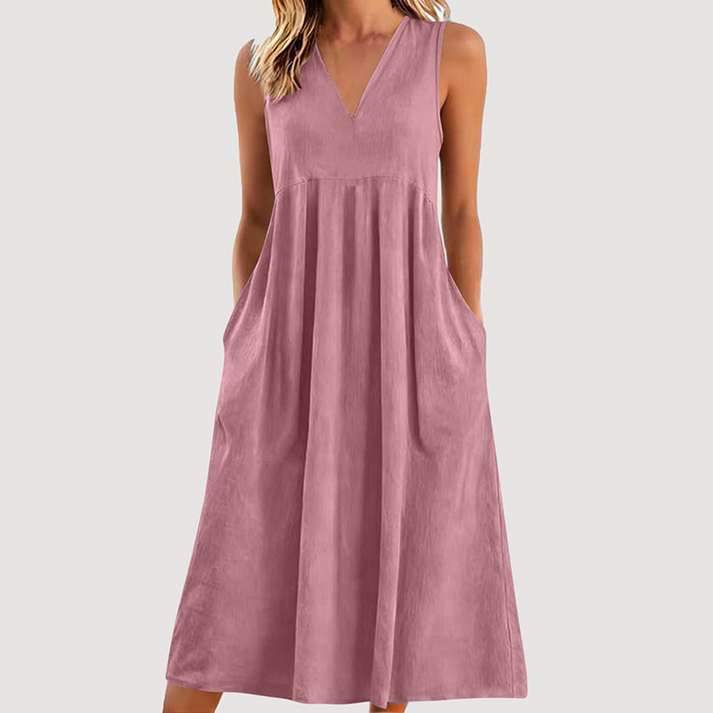 Milanie – Ärmelloses Midikleid