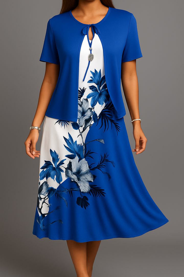 Isadora - Elegantes Midi Kleid Aus Jersey Im Bohemian Stil